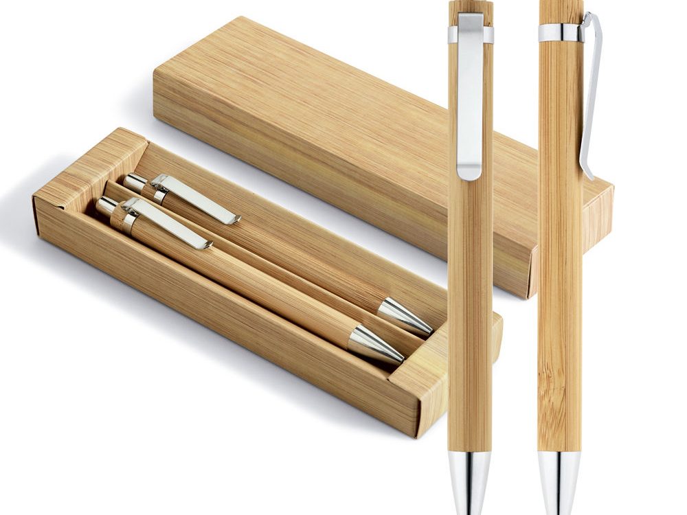 Parure de stylos en bambou